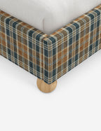 Mira Platform Bed | Ruffled Headboard, Custom Upholstery
