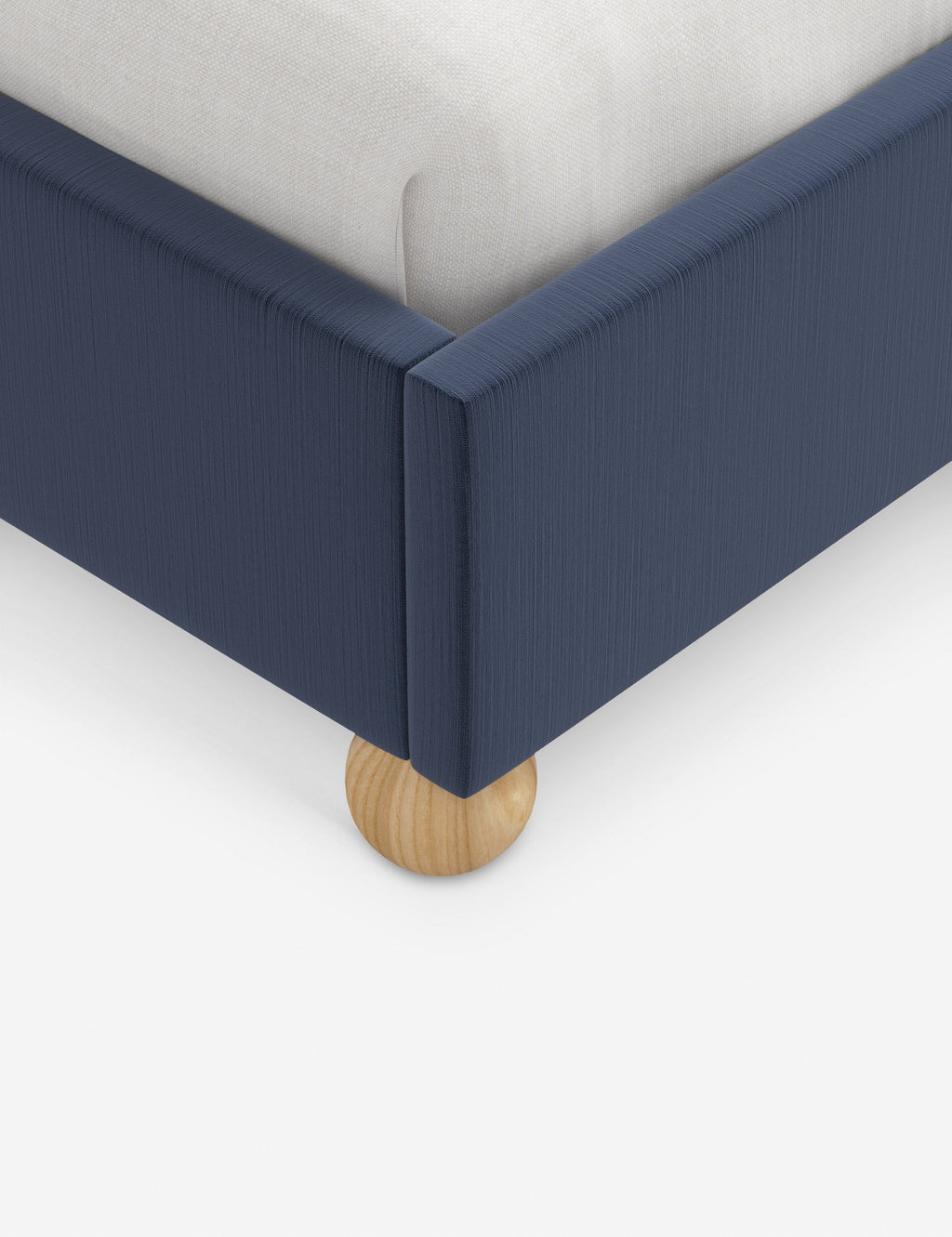 Mira Platform Bed | Ruffled Headboard, Custom Upholstery