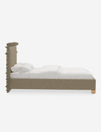 Mira Platform Bed | Ruffled Headboard, Custom Upholstery