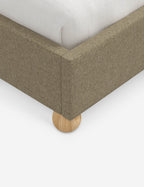 Mira Platform Bed | Ruffled Headboard, Custom Upholstery