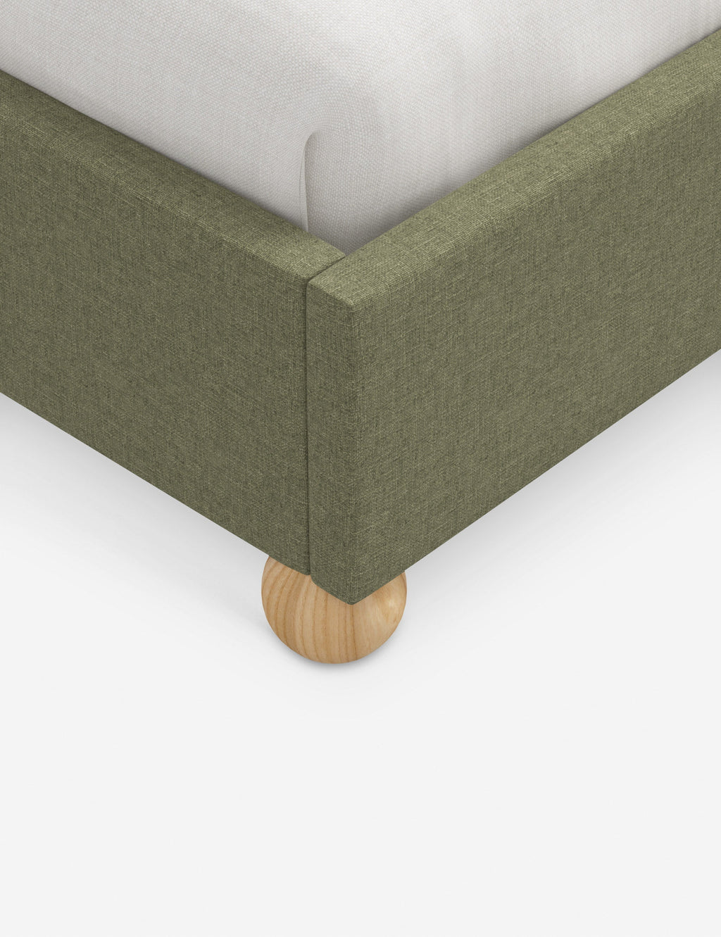 Mira Platform Bed | Ruffled Headboard, Custom Upholstery