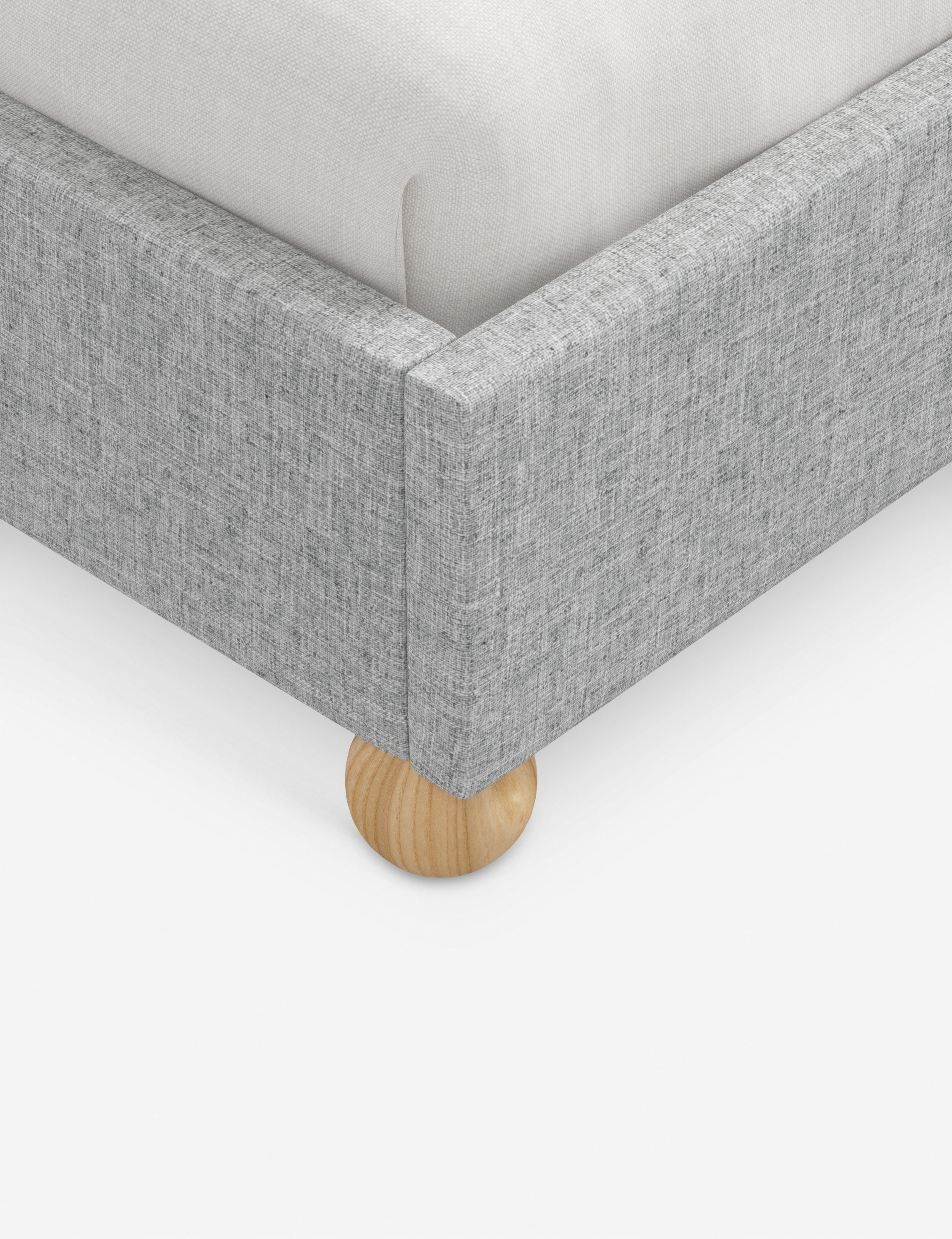 Mira Platform Bed | Ruffled Headboard, Custom Upholstery