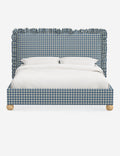 Mira Platform Bed | Ruffled Headboard, Custom Upholstery