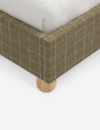 Mira Platform Bed | Ruffled Headboard, Custom Upholstery