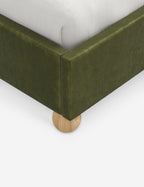 Mira Platform Bed | Ruffled Headboard, Custom Upholstery