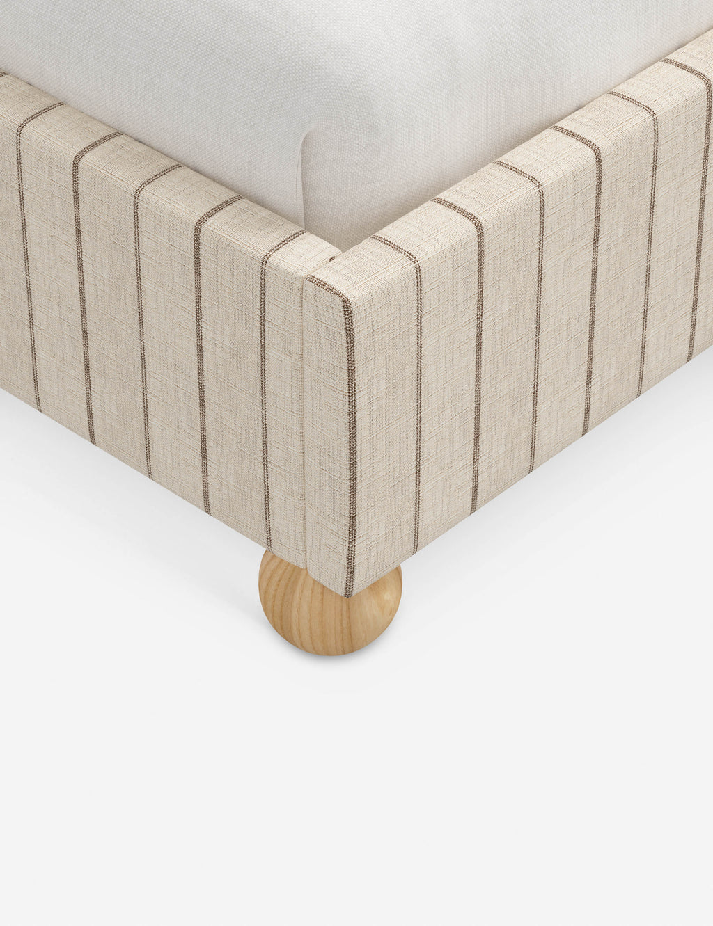Mira Platform Bed | Ruffled Headboard, Custom Upholstery