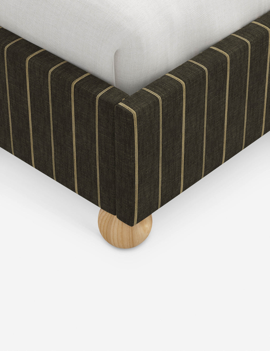 Mira Platform Bed | Ruffled Headboard, Custom Upholstery