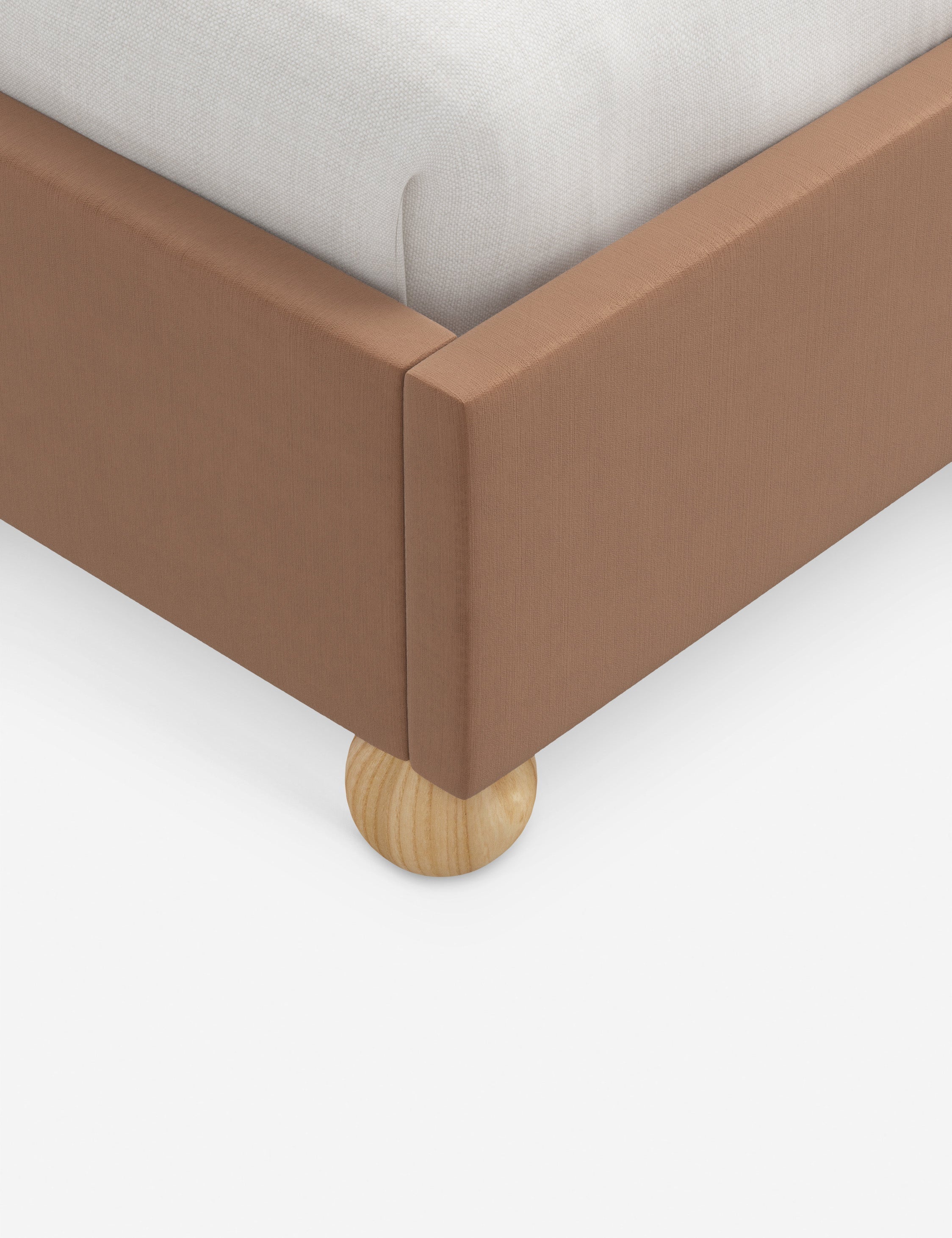 Mira Platform Bed | Ruffled Headboard, Custom Upholstery