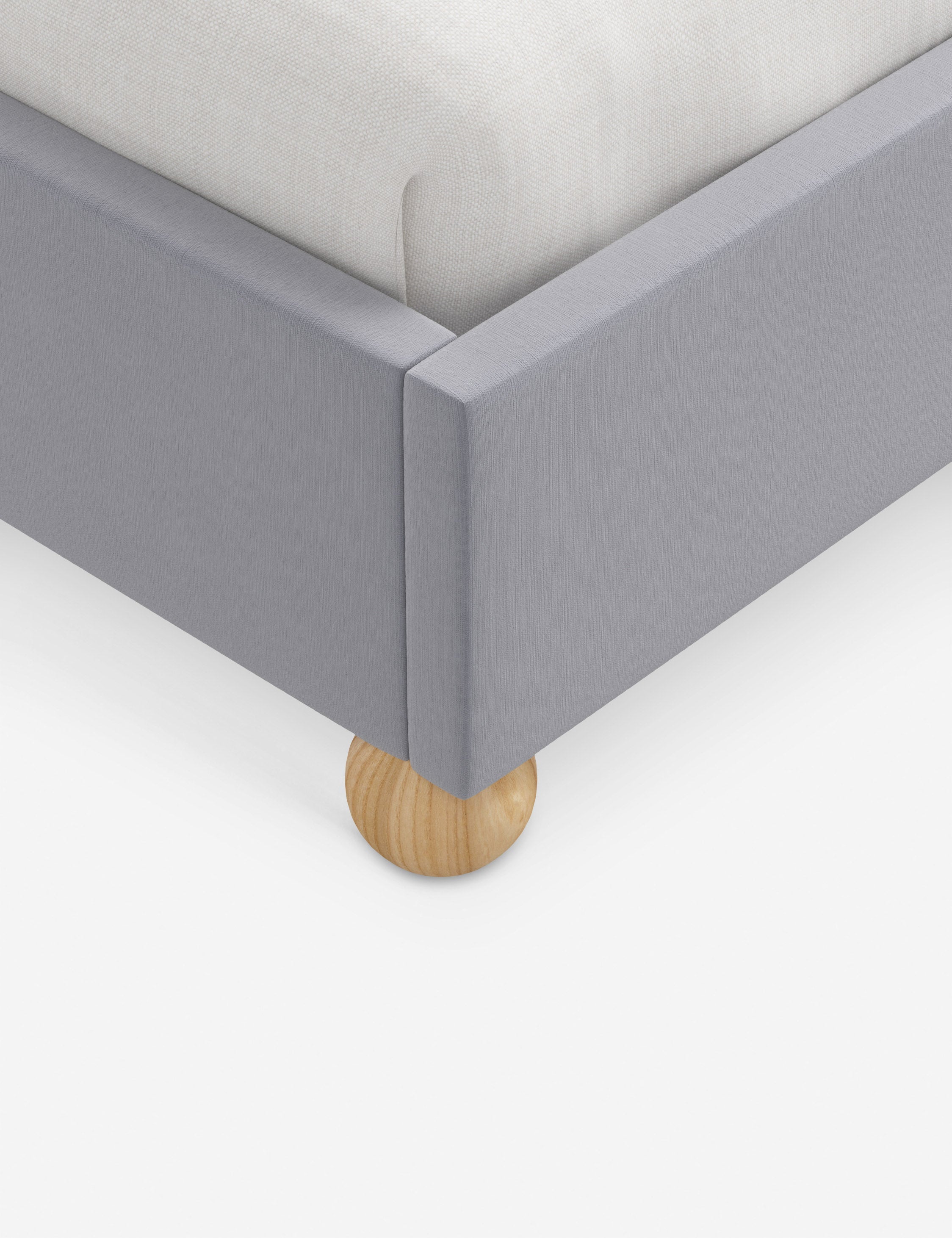 Mira Platform Bed | Ruffled Headboard, Custom Upholstery