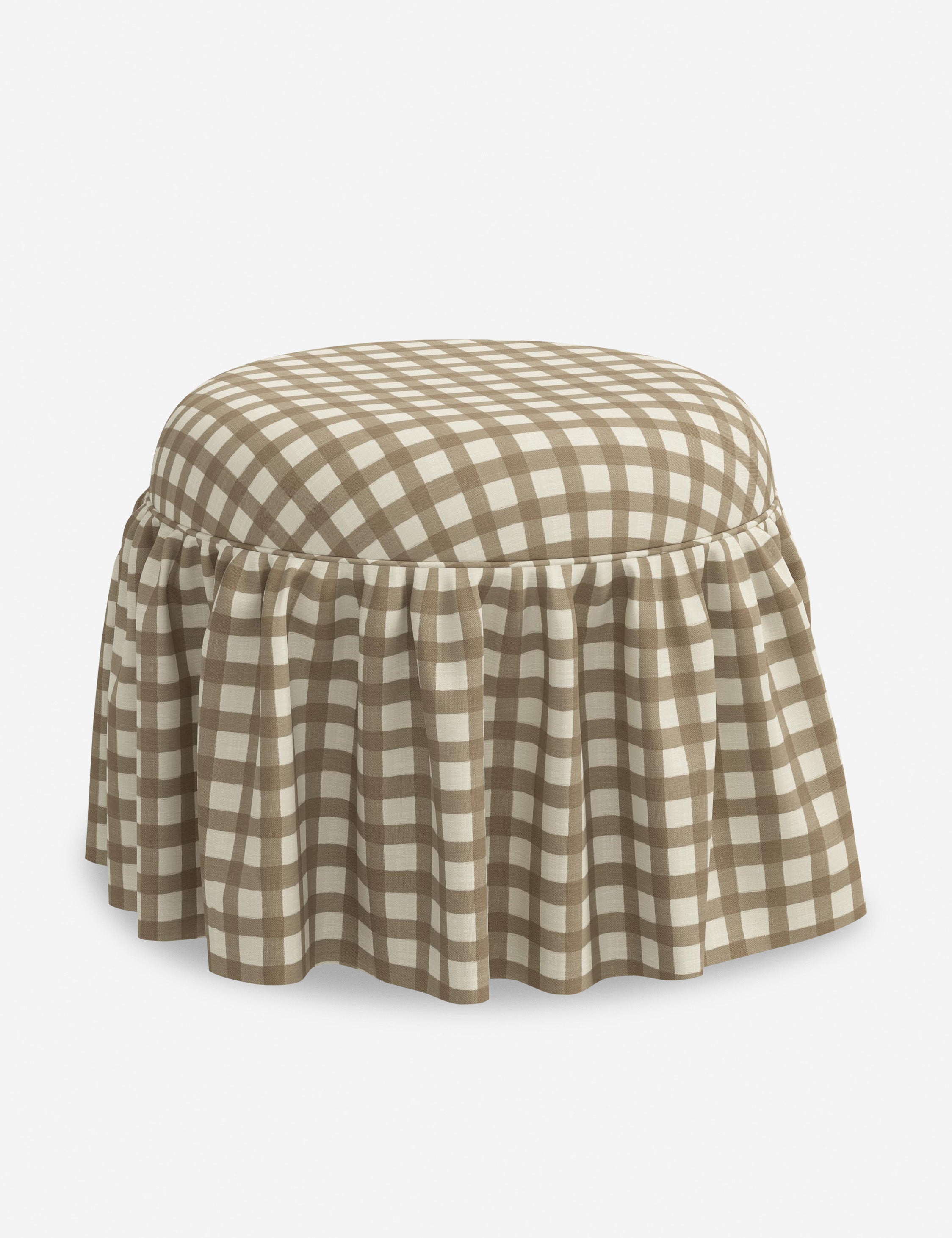 Luna Skirted Ottoman | Customizable Fabric Options