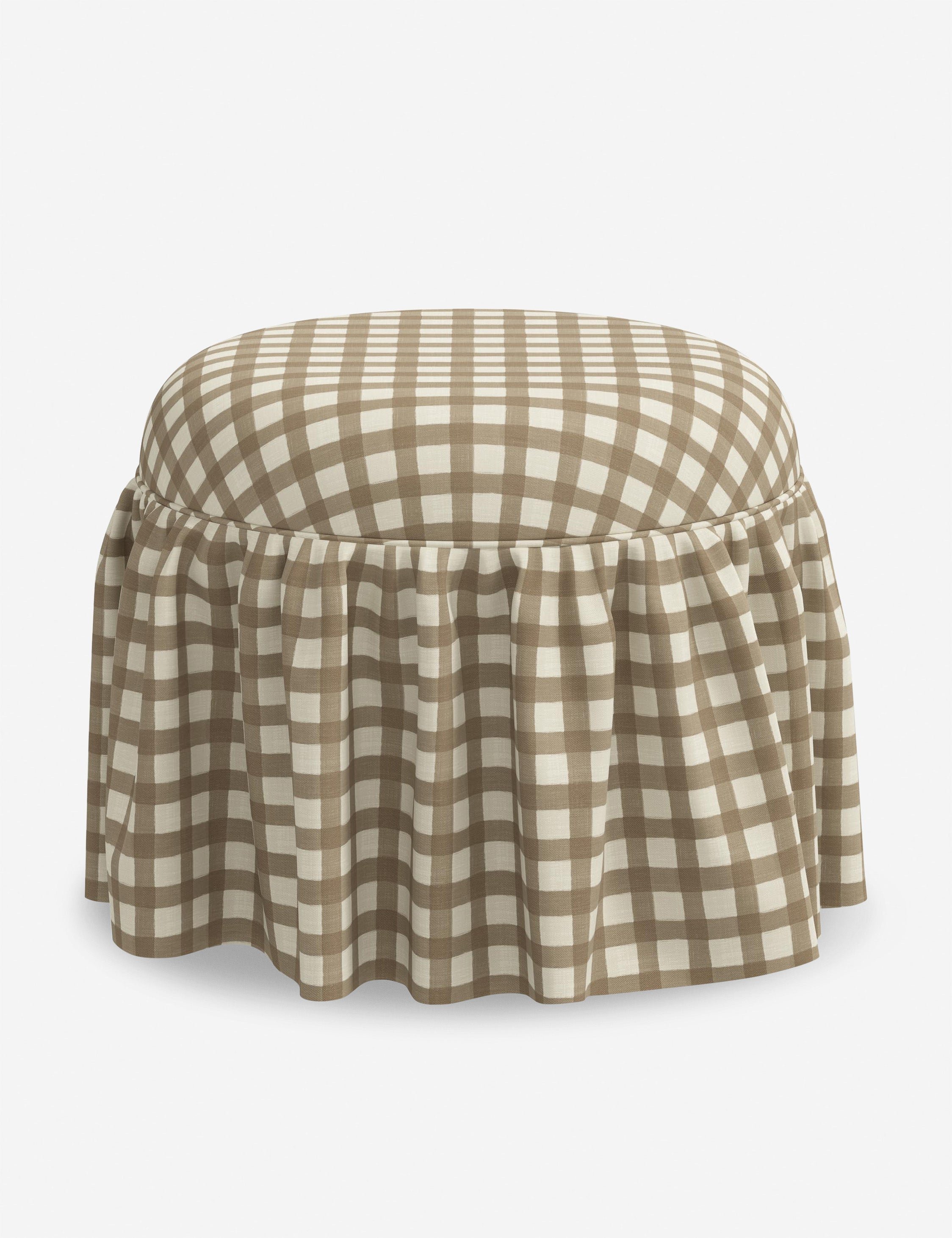 Luna Skirted Ottoman | Customizable Fabric Options