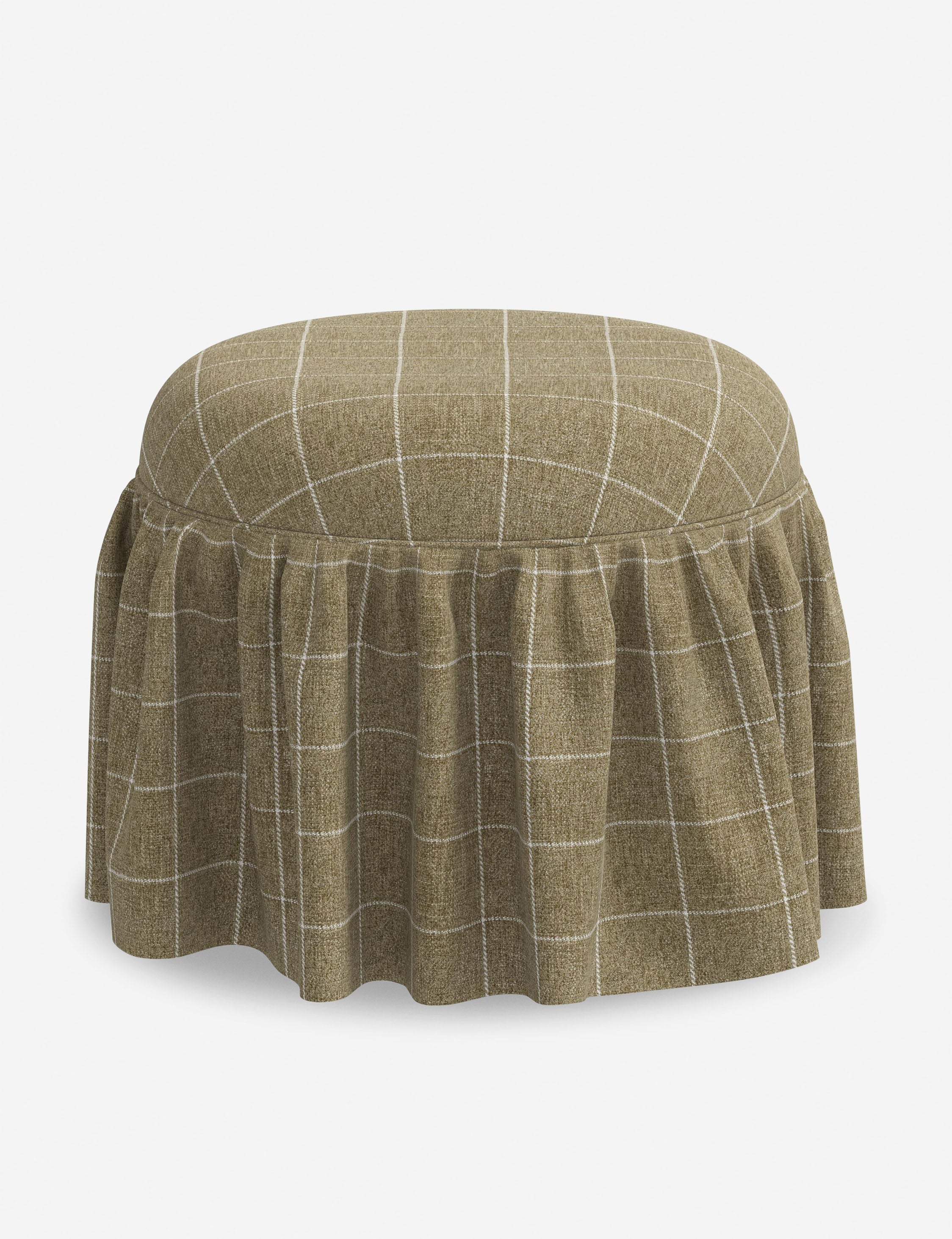 Luna Skirted Ottoman | Customizable Fabric Options