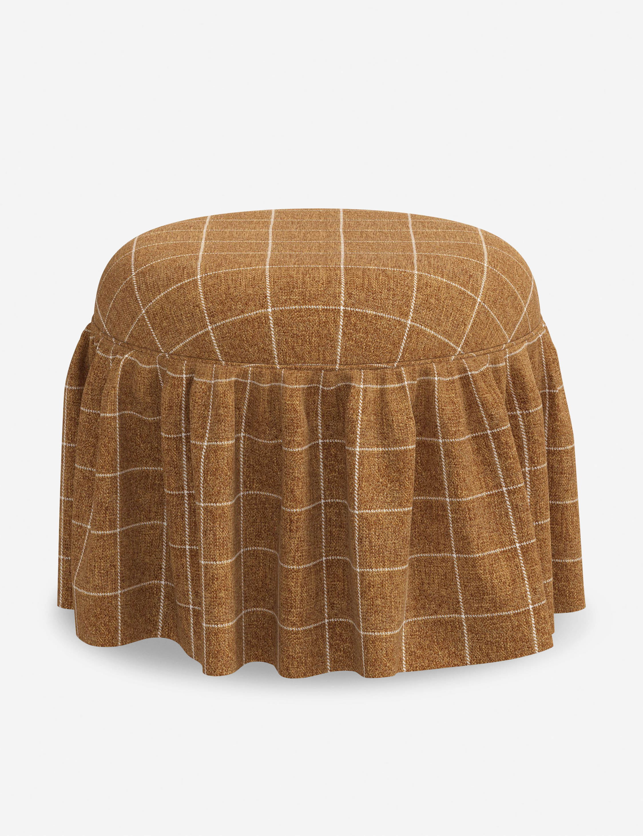 Luna Skirted Ottoman | Customizable Fabric Options