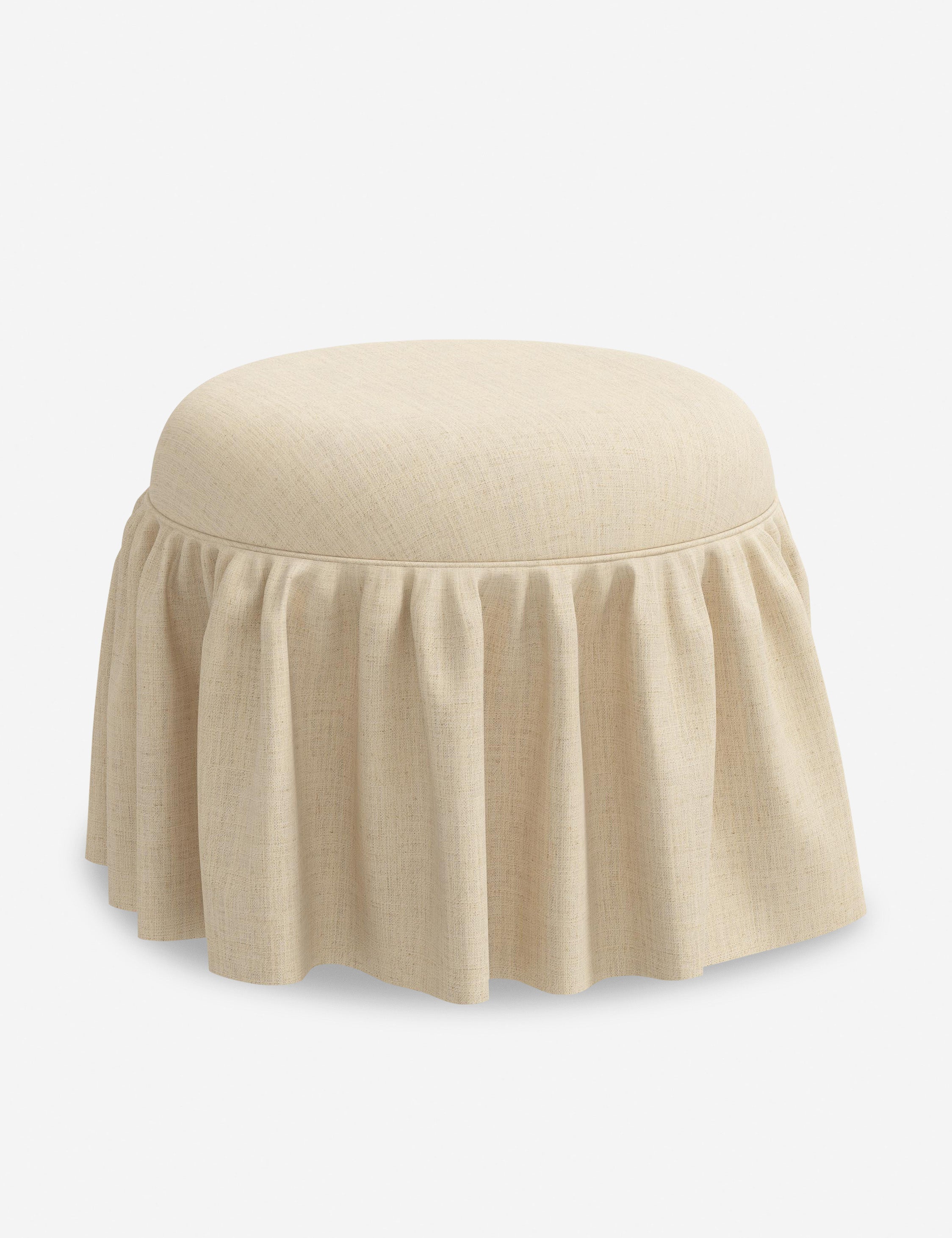 Luna Skirted Ottoman | Customizable Fabric Options