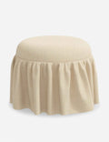 Luna Skirted Ottoman | Customizable Fabric Options