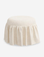 Luna Skirted Ottoman | Customizable Fabric Options