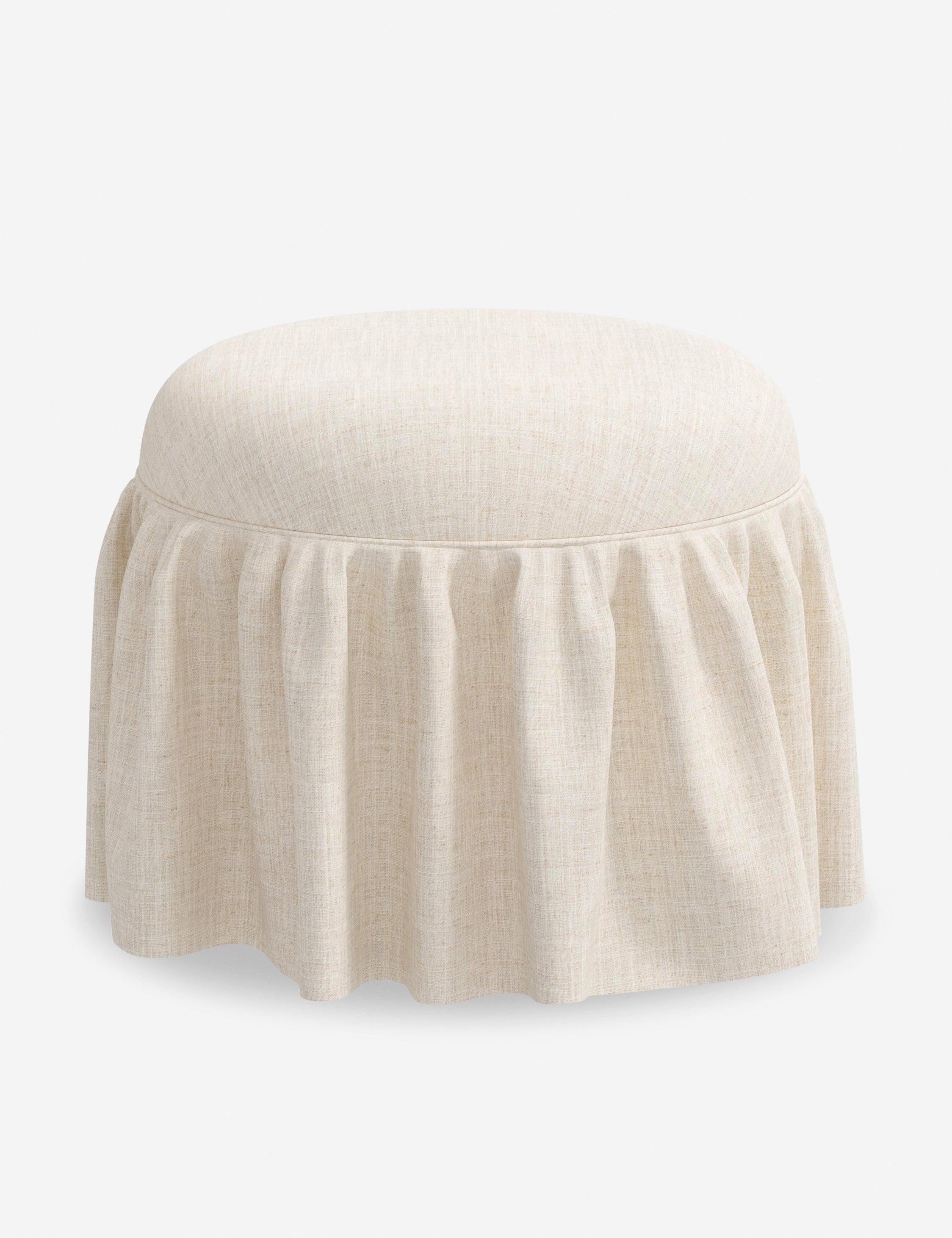 Luna Skirted Ottoman | Customizable Fabric Options