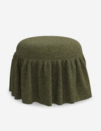 Luna Skirted Ottoman | Customizable Fabric Options