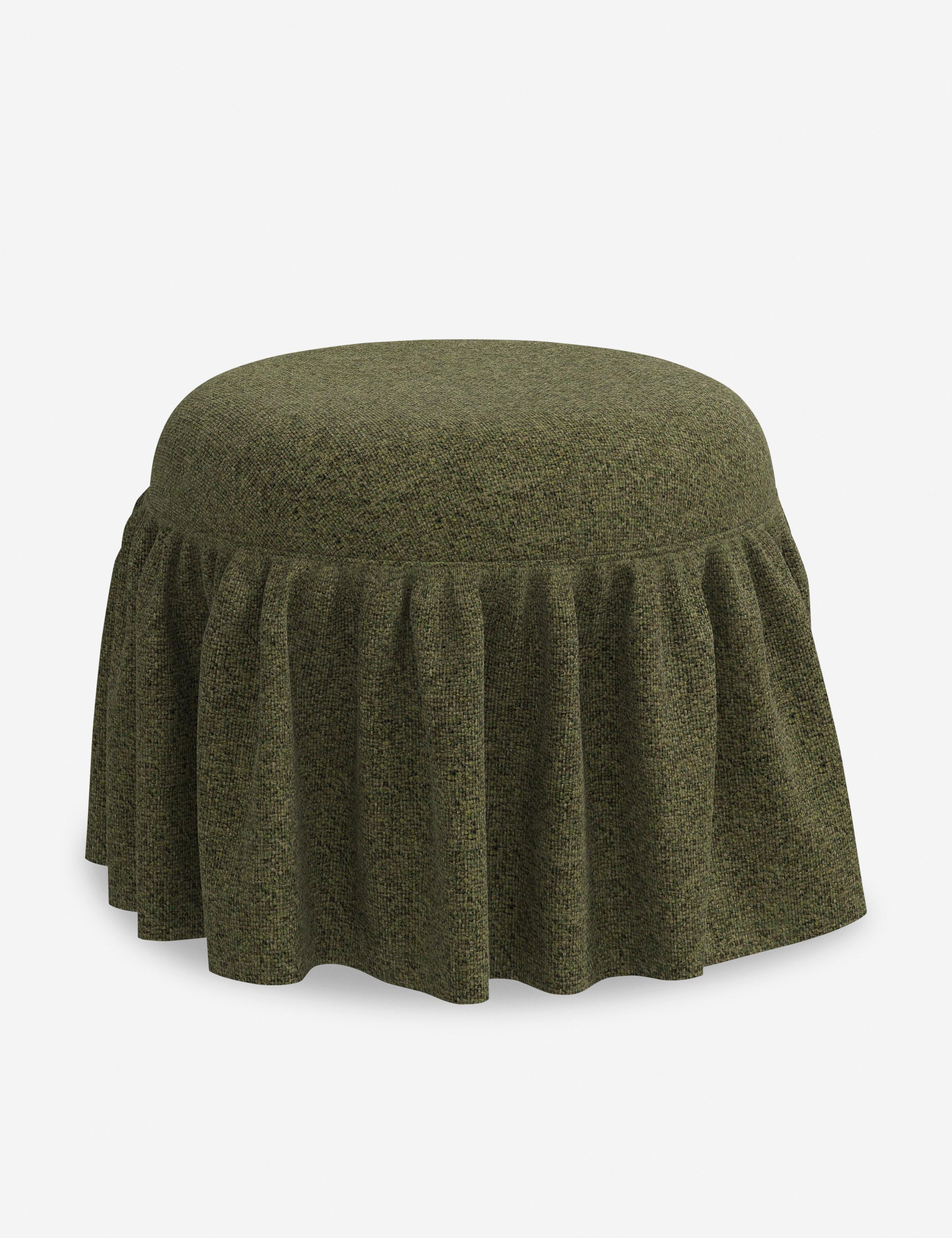 Luna Skirted Ottoman | Customizable Fabric Options