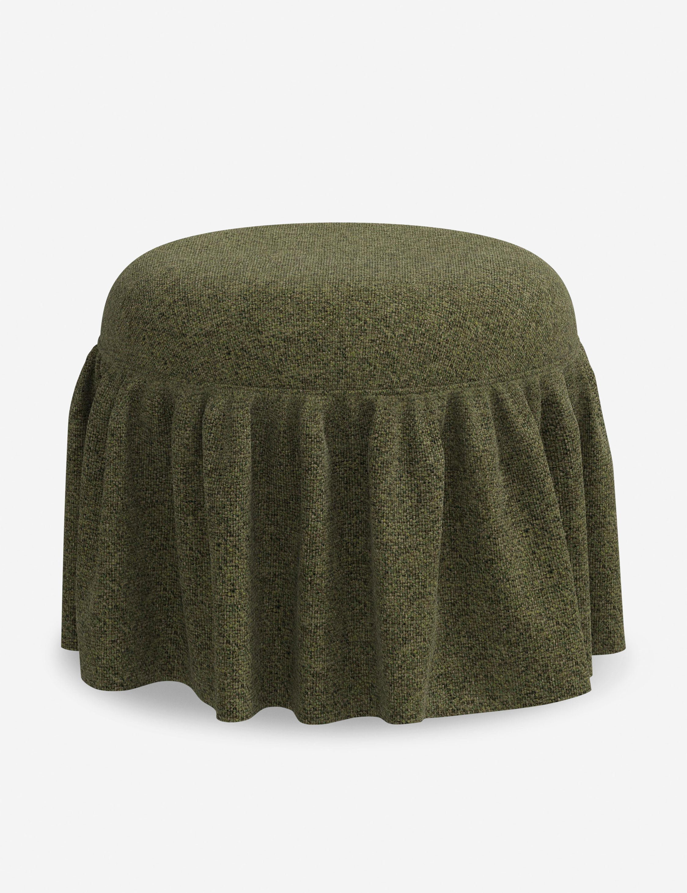 Luna Skirted Ottoman | Customizable Fabric Options