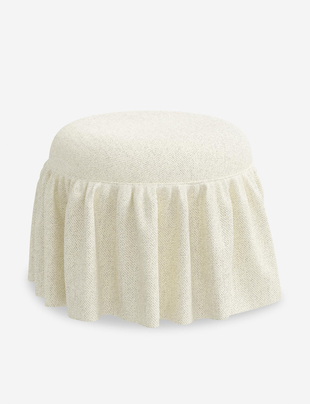 Luna Skirted Ottoman | Customizable Fabric Options