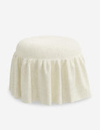 Luna Skirted Ottoman | Customizable Fabric Options
