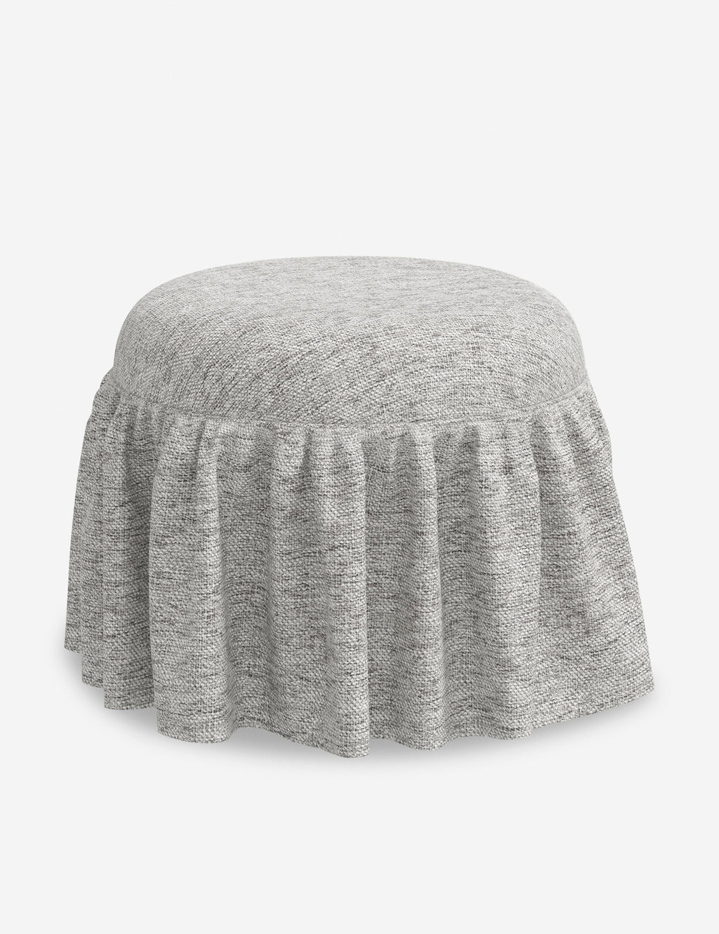 Luna Skirted Ottoman | Customizable Fabric Options