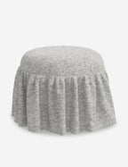 Luna Skirted Ottoman | Customizable Fabric Options