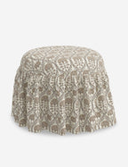 Luna Skirted Ottoman | Customizable Fabric Options