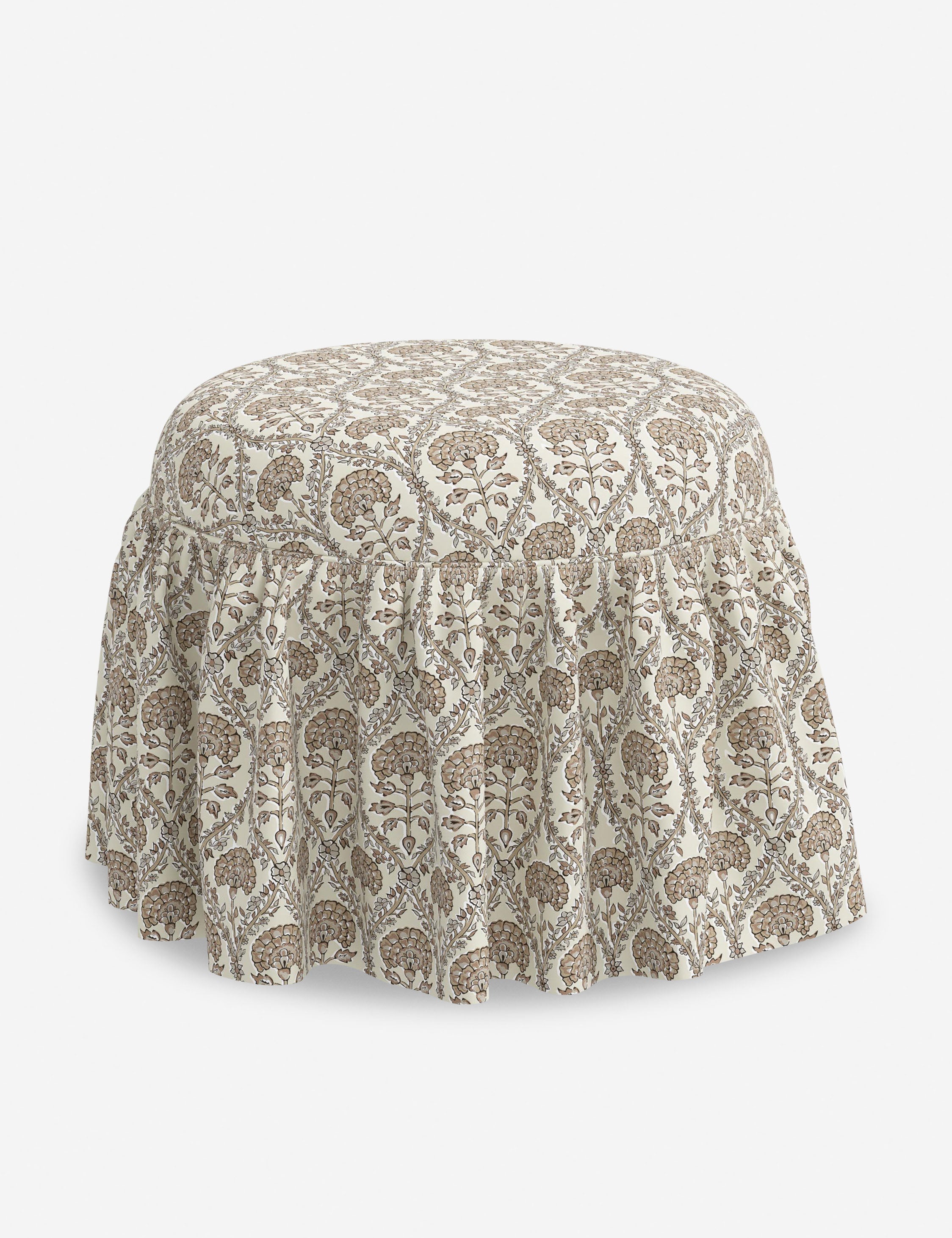 Luna Skirted Ottoman | Customizable Fabric Options