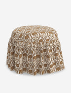 Luna Skirted Ottoman | Customizable Fabric Options