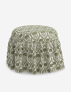 Luna Skirted Ottoman | Customizable Fabric Options