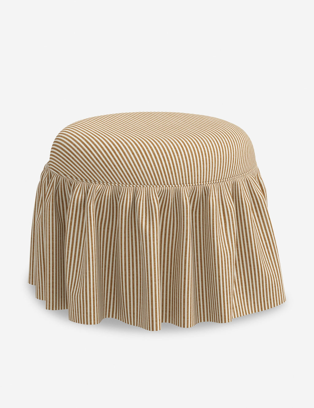 Luna Skirted Ottoman | Customizable Fabric Options