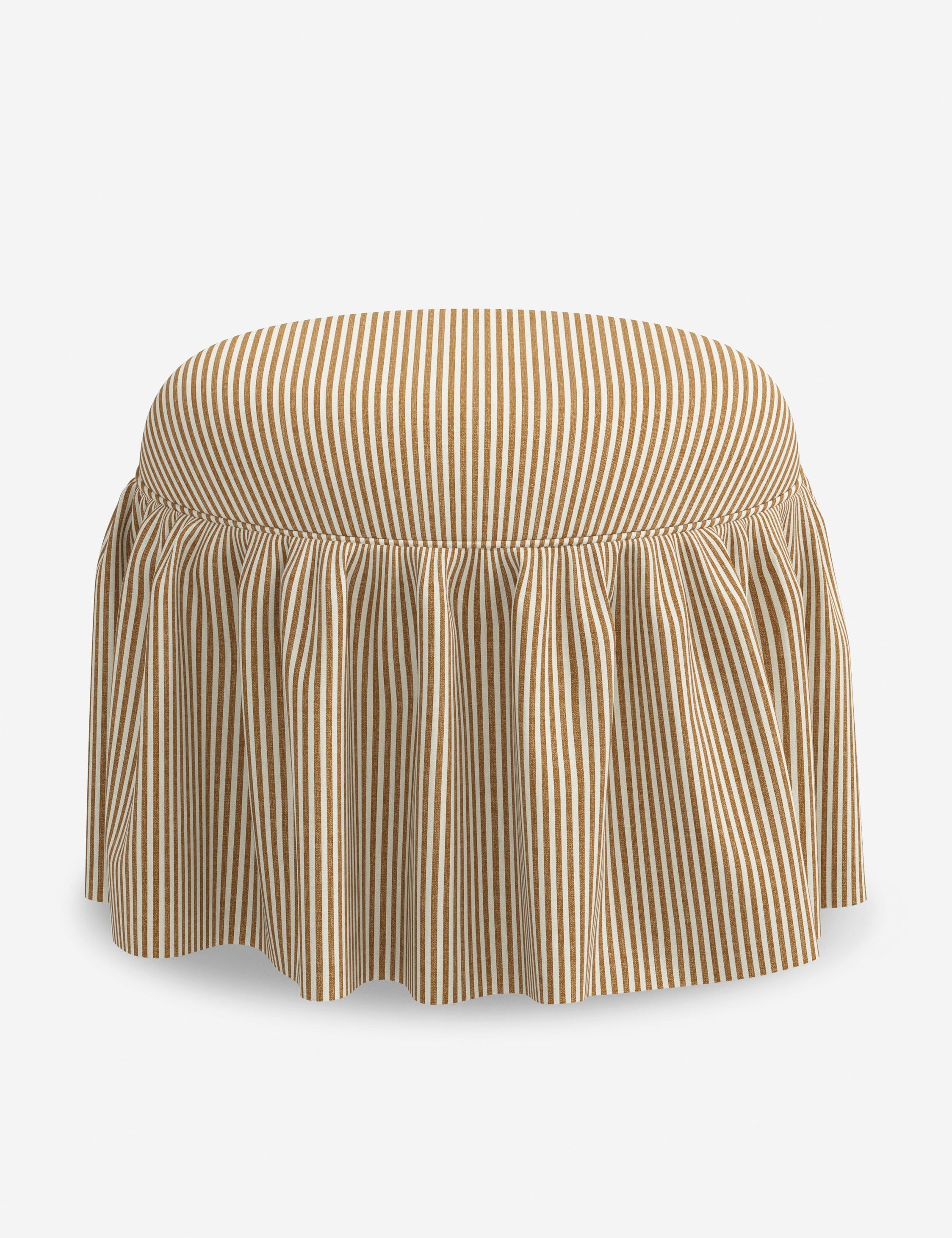 Luna Skirted Ottoman | Customizable Fabric Options