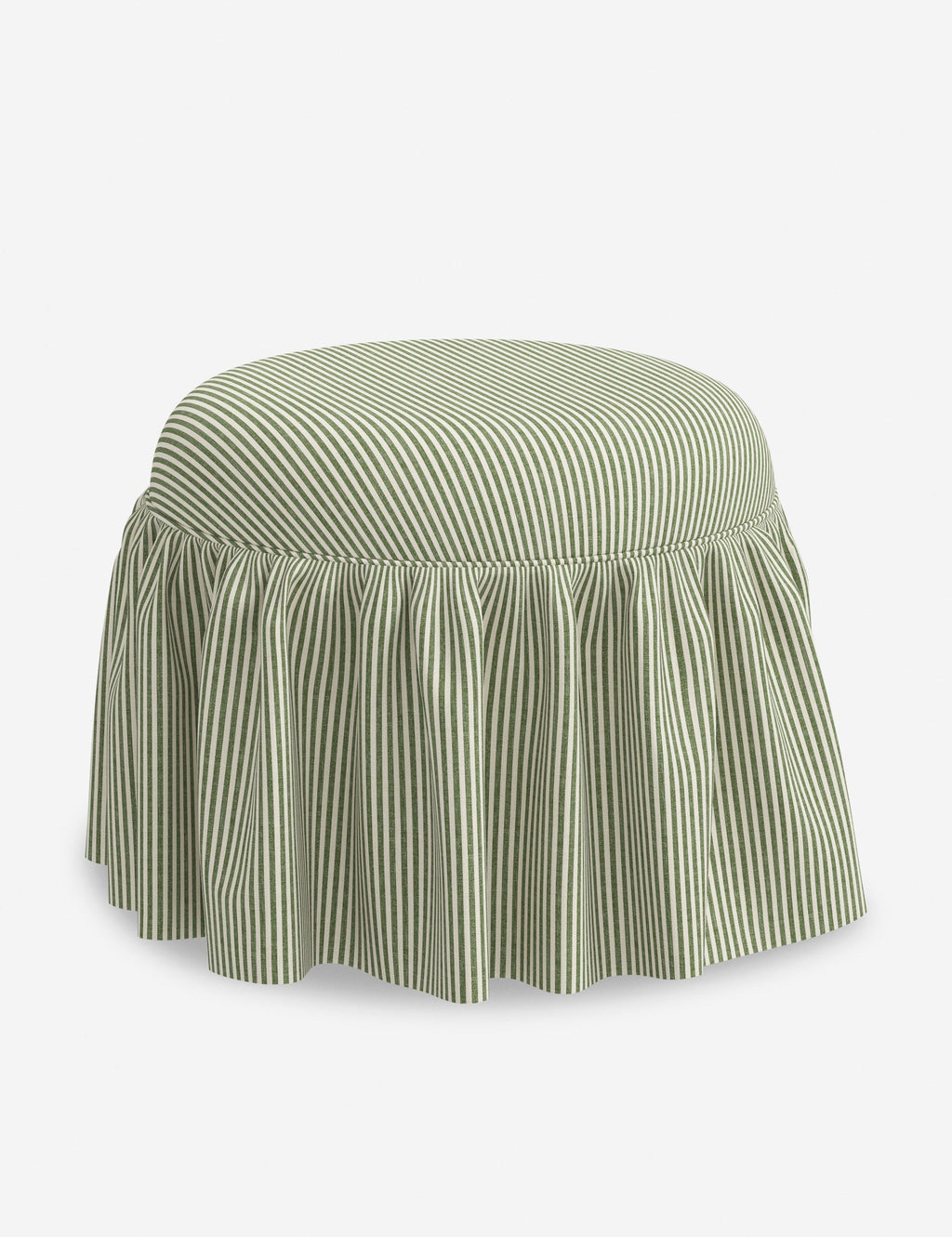 Luna Skirted Ottoman | Customizable Fabric Options