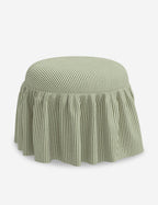 Luna Skirted Ottoman | Customizable Fabric Options