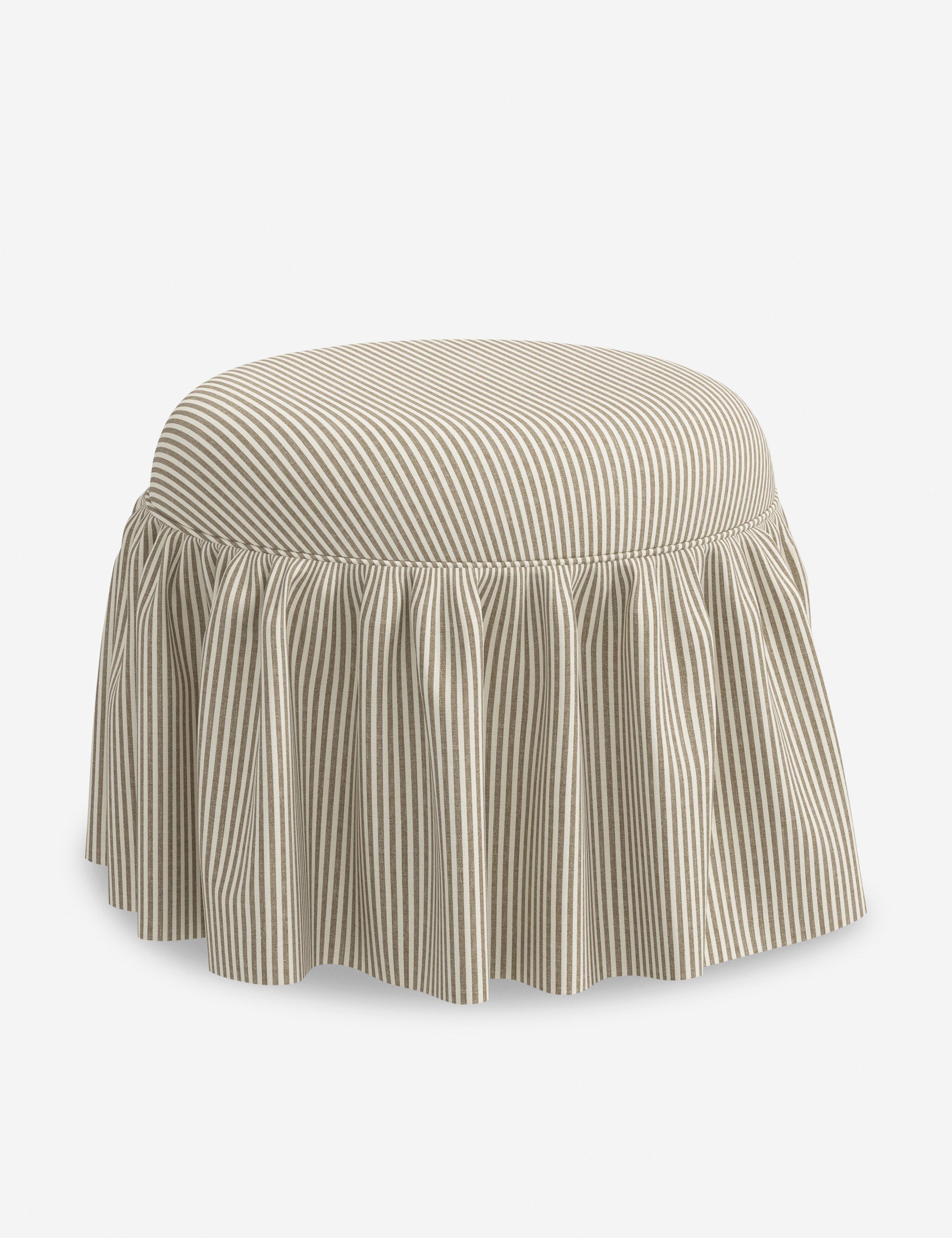 Luna Skirted Ottoman | Customizable Fabric Options