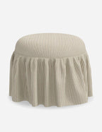 Luna Skirted Ottoman | Customizable Fabric Options