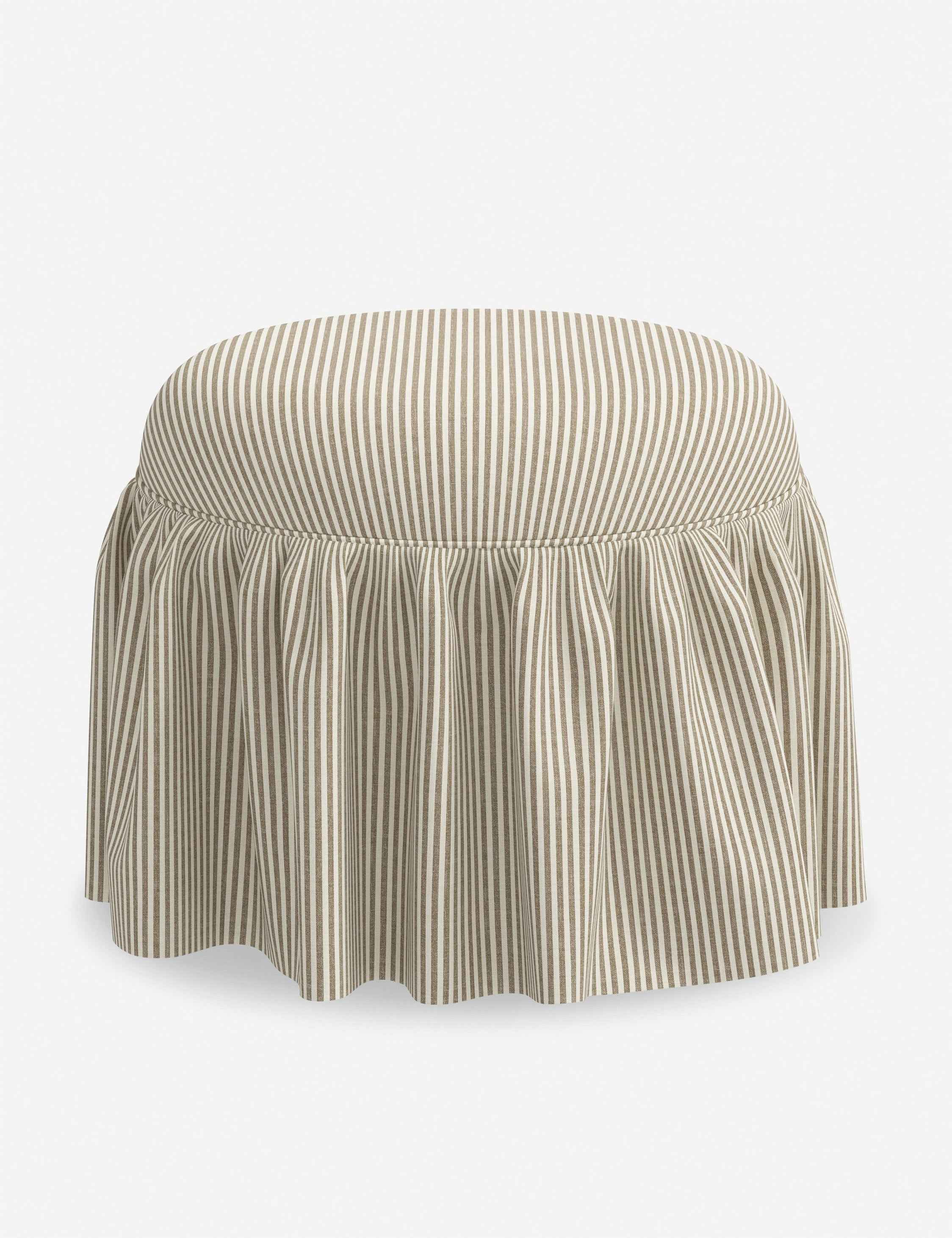 Luna Skirted Ottoman | Customizable Fabric Options