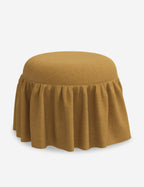 Luna Skirted Ottoman | Customizable Fabric Options