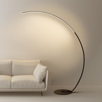 Eclipse – Black Minimalist Curved LED Floor Lamp 40W
