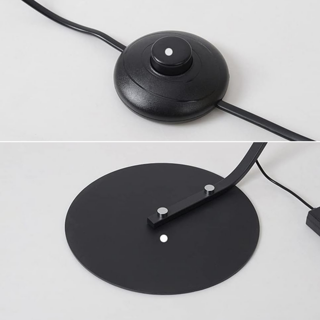 Eclipse – Black Minimalist Curved LED Floor Lamp 40W