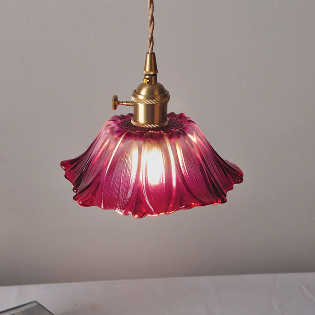 Bela Glass Pendant Light | Flower Shape, Adjustable Length 150 cm