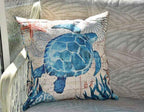 Mira Luxe Sierkussen | Zeeleven Motief, Zachte & Duurzame Stof 45x45