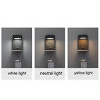 Contemporary Square Iron LED Wall Sconce Lamp with USB Rechargeable Feature