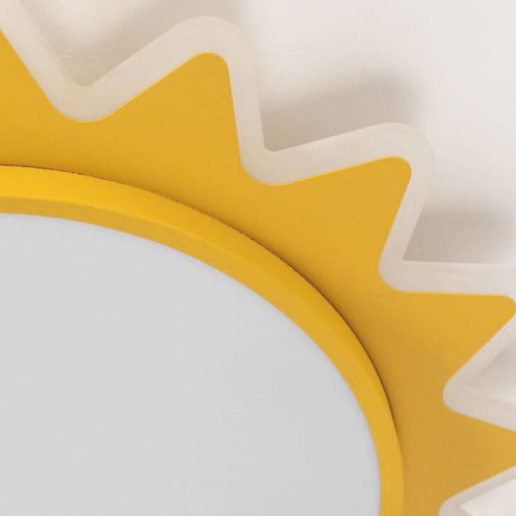 Whimsical Sun-Shaped LED Flush Mount Ceiling Light