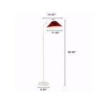Elegant Minimalist Fabric Pleated Shade Floor Lamp with Single Light
