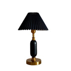 Vintage-Inspired Pleated Shade Column Base Table Lamp with 1 Light