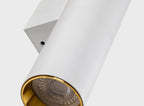 Minimalist Aluminum Cylindrical Wall Sconce with Two Lights