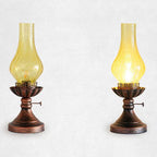Classic Antique Kerosene Oil Table Lamp - 1-Light Design